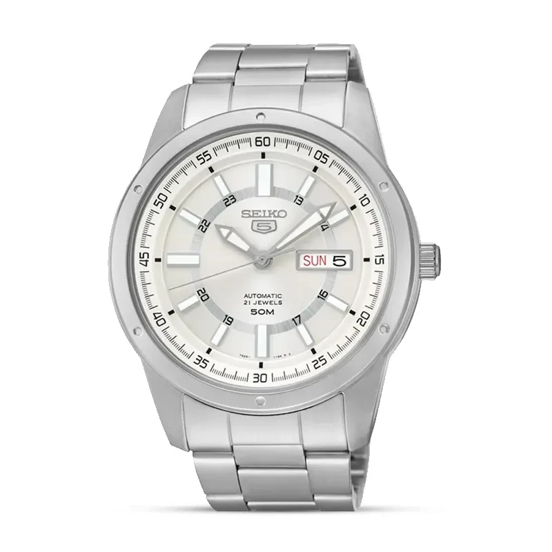 Seiko 5 Automatic Silver Dial Men's Watch | SNKN09J1